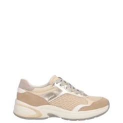 ZARVIA Sneakers Donna Oro e Beige